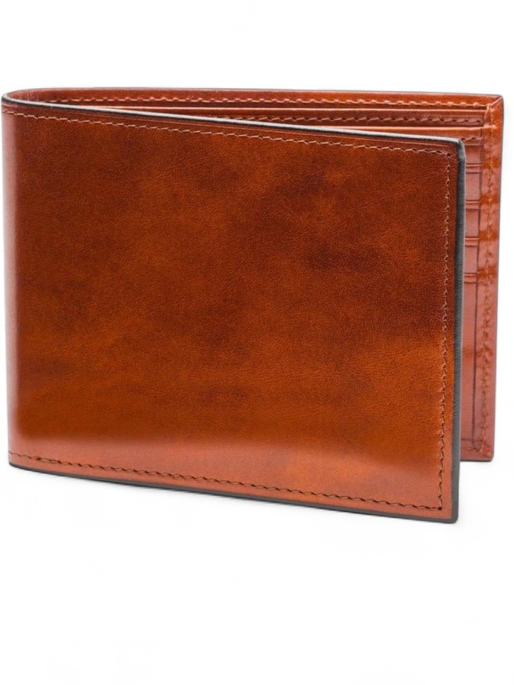 NWB Bosca Leather Bifold Wallet in Warm Chestnut
